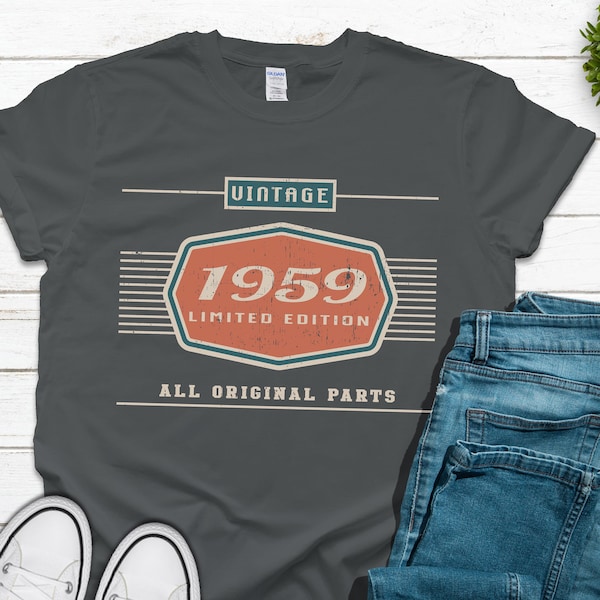 65th Birthday Gift, 65th Birthday Shirt, Born in 1959 Birthday Tee, Birthday Present for 65th, Dad Birthday, Grandpa Birthday TShirt