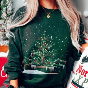 Women's winter scene sweatshirts deals