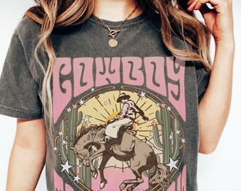 Cowboy Take Me Away Shirt, Comfort Colors® Tee, Country Western Boho Tee, Wild West Long Live Cowgirls Shirt, Country Gift