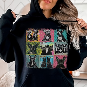 French Bulldog Mama Sweatshirt, Frenchie Mom Hoodie, Retro Frenchie Dog Mom Crewneck Sweater, French Bulldog Lover Gifts