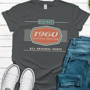 65th Birthday Gift, 65th Birthday Shirt, Born in 1960 Birthday Tee, Birthday Present for 65th, Dad Birthday, Grandpa Birthday TShirt