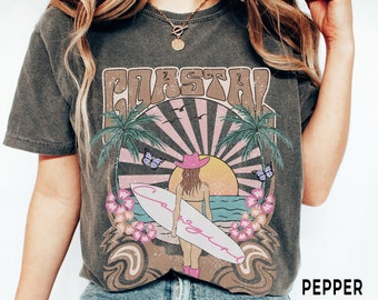 T-shirt South Padre Island Texas Comfort Colors Taille S - Poche, Motif Graphique, Occasion Bon état