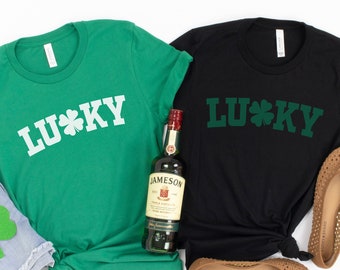 St. Patrick's Lucky Shamrock Shirt, St Patricks Lucky Green Tee, Matching Family, Group Shirts, Kids St Patricks Day Tee