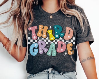 Third Grade Shirt, Retro Third Grade Teacher Shirt, 3rd Grade Team Shirts, Back to School TShirt, Kids First Day of Third Grade Tee
