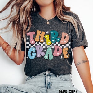 Third Grade Shirt, Retro Third Grade Teacher Shirt, 3rd Grade Team Shirts, Back to School TShirt, Kids First Day of Third Grade Tee