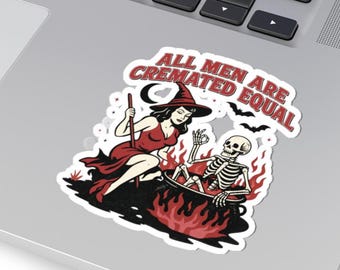 Funny Halloween Witchy Stickers, Feminist Equal Rights, Empowered Women Decal, Burn The Patriarchy, Funny Gifts for Her, Laptop Stickers