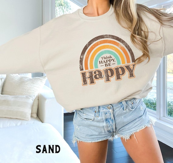 Women's Positive Mind Vibes Long Sleeve Sweatshirt - Inspirational Quote Pullover, Light Green, Size Large - View #5