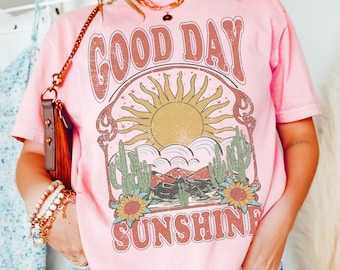 シャツ HLAADAforROSEBUD/SUN HOTEL PRINT SHIRTS Here Comes The Sun Shirt - Floral Retro Hippie Shirt