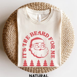 Christmas Shirts for Women, Funny Christmas TShirt, Vintage Santa Shirt, Love a Man with A Beard Shirt, Retro Santa Tee, Holiday TShirt