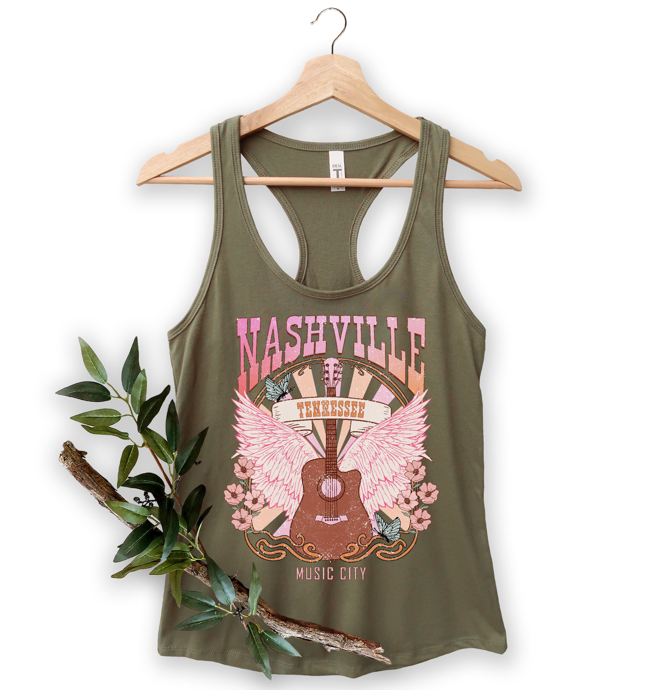 Women's Vintage Funny Tank Top - Country Music Saying Graphic Muscle Tee (Pink, Small) - View #5