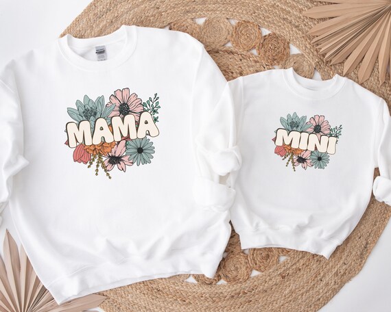 Matching Mama and Mini Sweatshirts Cute Mom Sweatshirt Mother Daughter Shirts Gift for Moms Matching Mommy and Me Sweaters Mothers Day Etsy