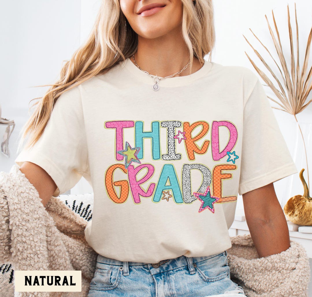 Third Grade Teacher Shirt For Women - Back To School 3rd Grade Tee With First Day Design