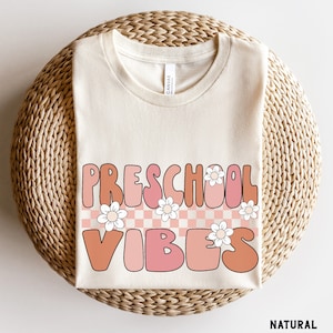 Preschool Vibes Shirt, Preschool Teacher Shirt, Crew Team Shirts, Back to School Shirt, Retro Preschool Tee, Kids First Day of Preschool Tee