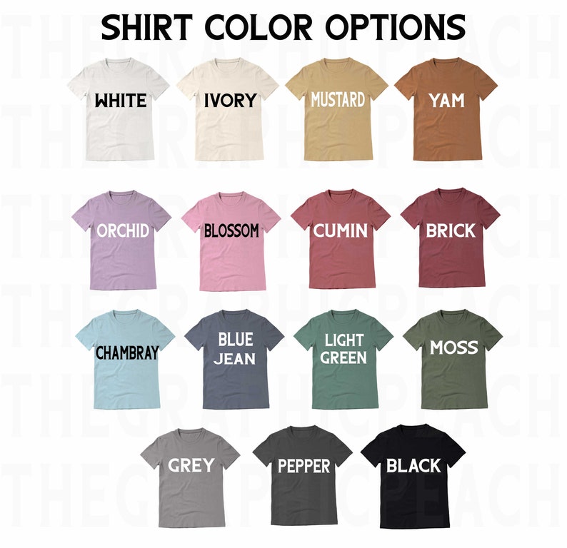 K&ouml;nnte beinhalten: Shirt-Farboptionen: Wei&szlig;, Elfenbein, Senf, Yam, Orchidee, Bl&uuml;te, Kreuzk&uuml;mmel, Ziegel, Chambray, Jeansblau, Hellgr&uuml;n, Moos, Grau, Pfeffer, Schwarz.