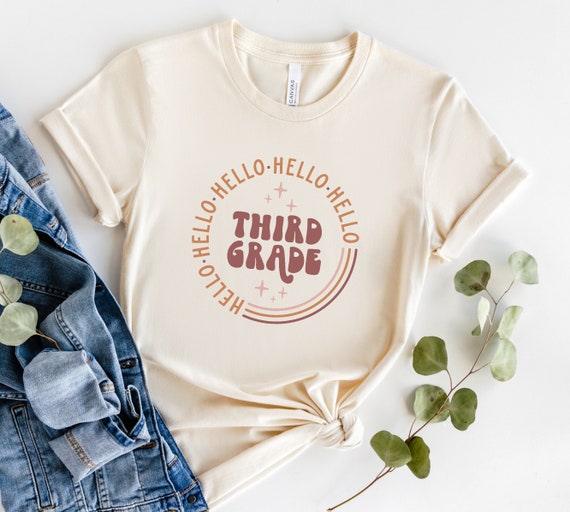 Hello Third Grade Cute T-Shirt 3rd Grade Back To School Hello Third Grade Cute T-Shirt 3rd Grade Back To School