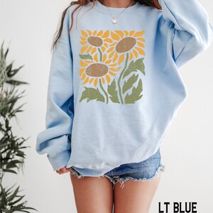 Green Zigzag Sunflower Women's Sweatshirt