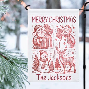 Custom Christmas House Banner, Holiday Decor, Holly Jolly Santa Porch Decorations, New Home Housewarming Gifts, Seasonal Home Decor