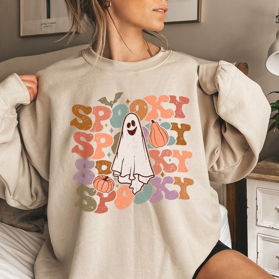 Spooky Ghost Sweatshirt, Halloween Sweatshirt, Halloween Sweater, Retro  Ghost Sweatshirt, Womens Fall Sweatshirt, Retro Halloween Crewneck - Etsy
