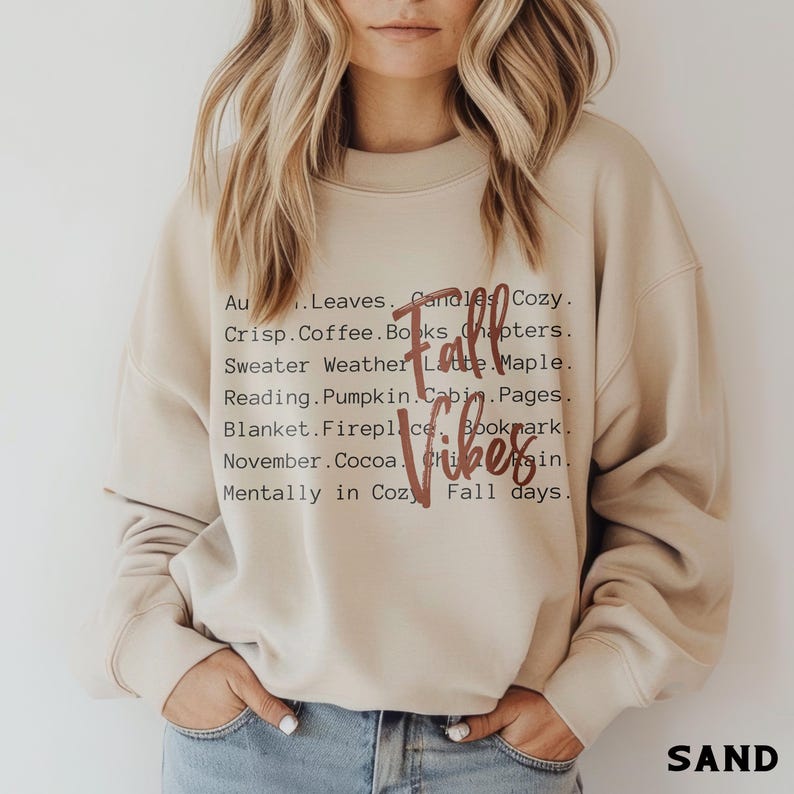 Fall Vibes Sweatshirt, Cozy Season Crewneck, Autumn Leaves Coffee Books ...