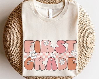 First Grade Shirt, Retro First Grade Teacher Shirt, 1st Grade Team Shirts, Back to School Shirt, Kids First Day of First Grade Tee