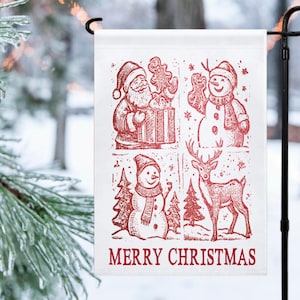 Merry Christmas House Banner, Holiday Decor, Holly Jolly Santa Porch Decorations, New Home Housewarming Gifts, Seasonal Home Decor
