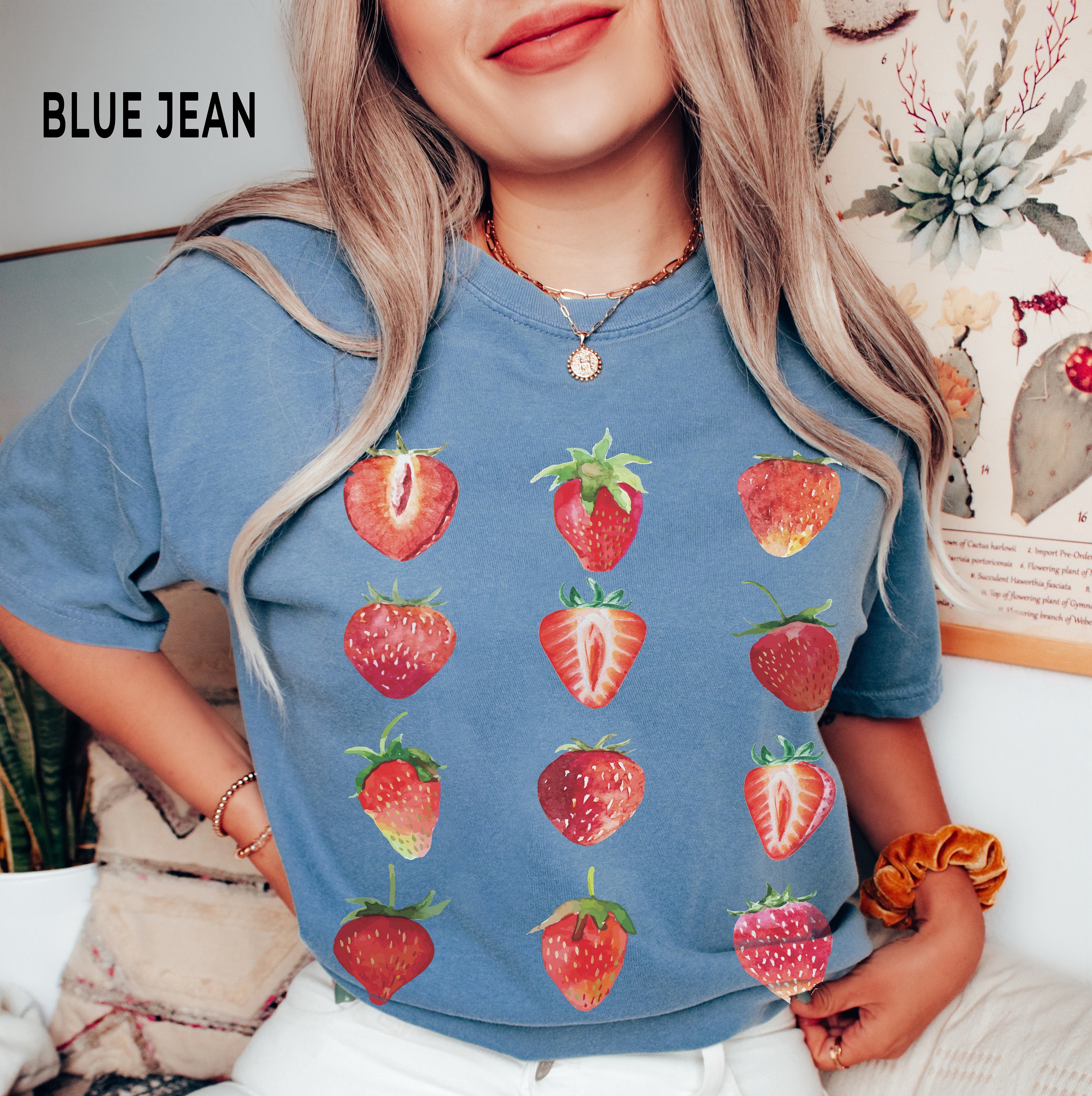 Strawberry Shirt, Comfort Colors®, Retro Market Strawberries