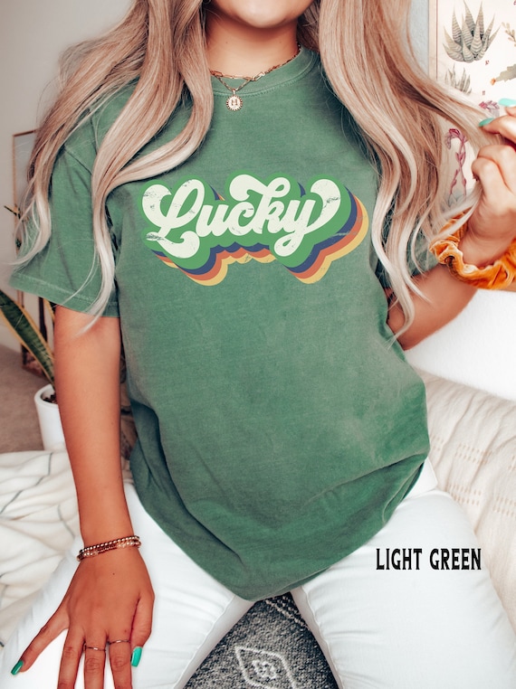 St. Patricks TShirt, Comfort Colors®, Retro Lucky Tee, Unisex St Patricks Day Shirt, Saint Pattys Day Tee, St Paddys Day Shirt
