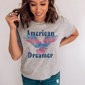 American Dreamer Eagle Shirt, 4th of July Shirt, 4th of July Tee, Vintage 4th of July Eagle shirts, Vintage Eagle tee, Retro 4th of July tee image 4