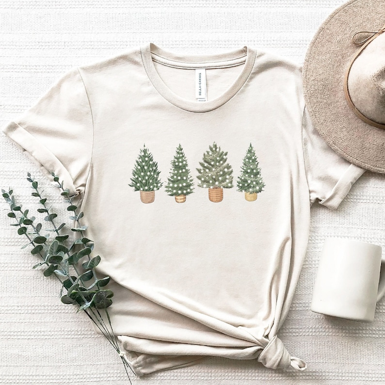 Christmas Shirts for Women Christmas Trees Shirt Christmas Heather Dust