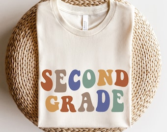 Zweite Klasse Shirt, 2.Klasse Lehrer Shirt, Lehrer-Team Shirts, Zurück zu Schulshirt, Retro 2.Grad T-Shirt, Kinder erster Tag der zweiten Klasse