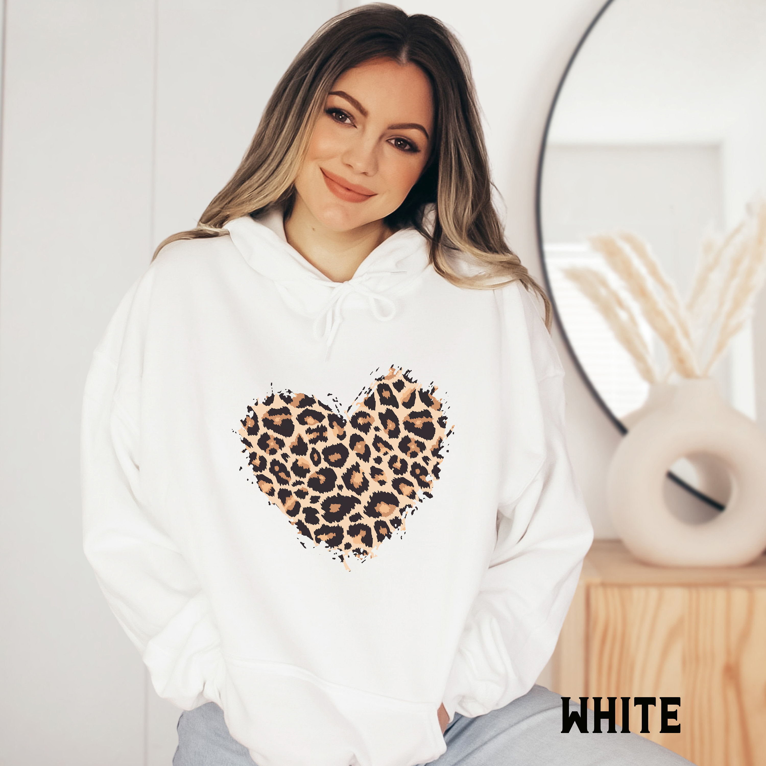 スウェット・トレーナー [GRAVER]Heart Leopard Embroidery Half Zip-Up Clip Sweatshirt GRAVER】heart leopard embroidery half-up clip sweatshirt