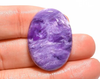 25 Cts Natural Purple Charoite Cabochon Gemstone Rectangle Shape Loose Cabochon Craft Supplies Jewelry Making Size 16x22x6 MM 864