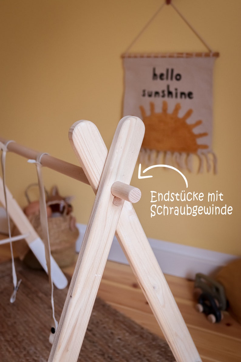 Spielbogen Zwillinge // aus Holz, mit 4 Lederbändern Bild 3