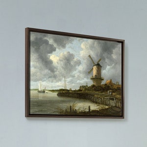 Jacob van Ruisdael,The Windmill At Wijk Duurstede,große Wandkunst,gerahmte Wandkunst,Leinwand Wandkunst,große Leinwand,M4195