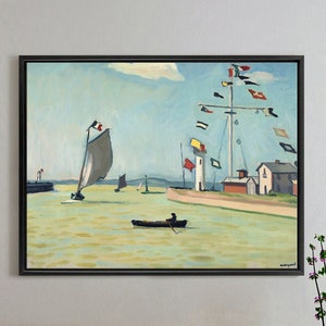 Albert Marquet,Port in Honfleur,large wall art,framed wall art,canvas wall art,large canvas,M3017