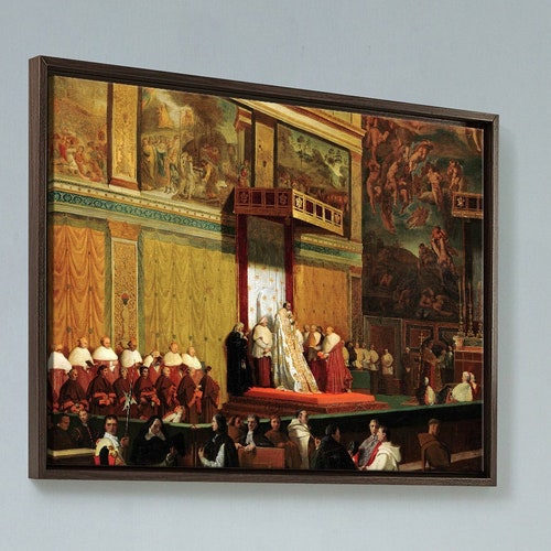 Jean-Auguste-Dominique Ingres,Pope Pius VII in the Sistine Chapel, 1814,large wall art,framed shops wall art,canvas wall art,large canvas,M4328
