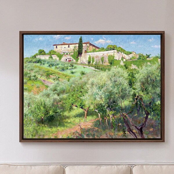 Louis Ritter,Villa Castellani, Bellosquardo, Near Florence, 1888,large wall art,framed wall art,canvas wall art,large canvas,M4563