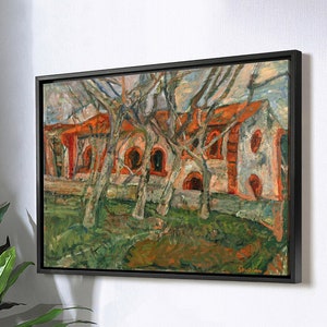 Chaim Soutine,Red Church,large wall art,framed wall art,canvas wall art,large canvas,M3322