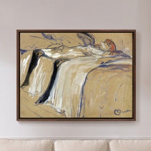 Henri de Toulouse Lautrec,Woman lying on her Back Drawing,large wall art,framed wall art,canvas wall art,large canvas,M4062