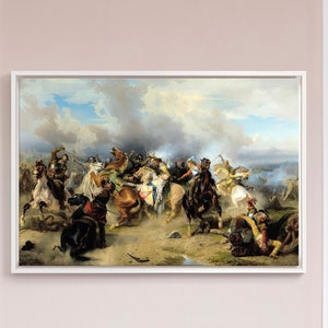 Carl Wahlbom,Death of King Gustav II Adolf of Sweden at the Battle of Lutzen, 1855,large wall art,framed wall art,canvas wall art,M1095