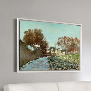 Claude Monet,Snow at Argenteuil,large wall art,framed wall art,canvas wall art,large canvas,M3437