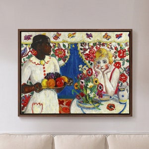 Florine Stettheimer,Jenny and Genevieve, 1915,large wall art,framed wall art,canvas wall art,large canvas,M3728