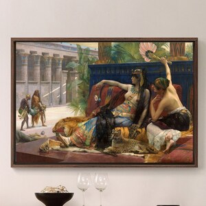 Alexandre Cabanel, Kleopatra, Kleopatra testar gift på dömda fångar, stor väggkonst, inramad väggkonst, canvastavla, M952
