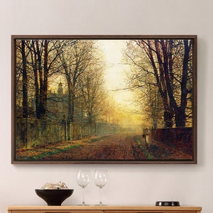 John Atkinson Grimshaw,The Autumn&#39;s Golden Glory,large wall art,framed wall art,canvas wall art,large canvas,M1723
