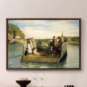Robert Walker Macbeth,The Ferry,large wall art,framed wall art,canvas wall art,large canvas,M1995