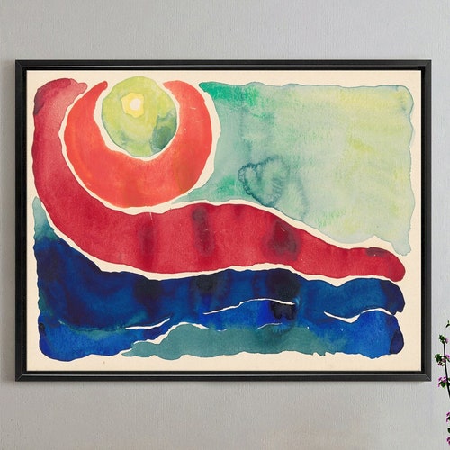 Georgia O'Keeffe,Evening star No. IV, 1917,large shops wall art,framed wall art,canvas wall art,large canvas,M3923