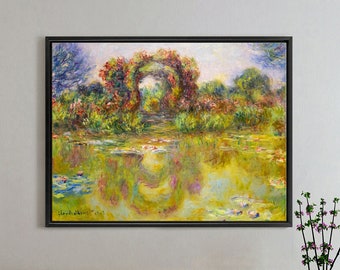 Claude Monet,Bassin aux nymphéas, les rosiers,large wall art,framed wall art,canvas wall art,large canvas,M3380