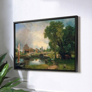 John Constable,Dedham Lock and Mill,große Wandkunst,gerahmte Wandkunst,Leinwand Wandkunst,große Leinwand,M4390