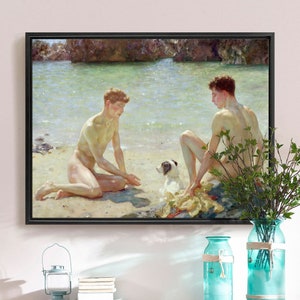 Henry Scott Tuke,Comrades, 1924,large wall art,framed wall art,canvas wall art,large canvas,M4149