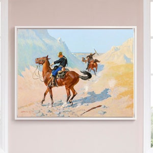 Frederic Remington,The Advance-Guard,or The Military Sacrifice, The Ambush,large wall art,framed wall art,canvas wall art,large canvas,M3806